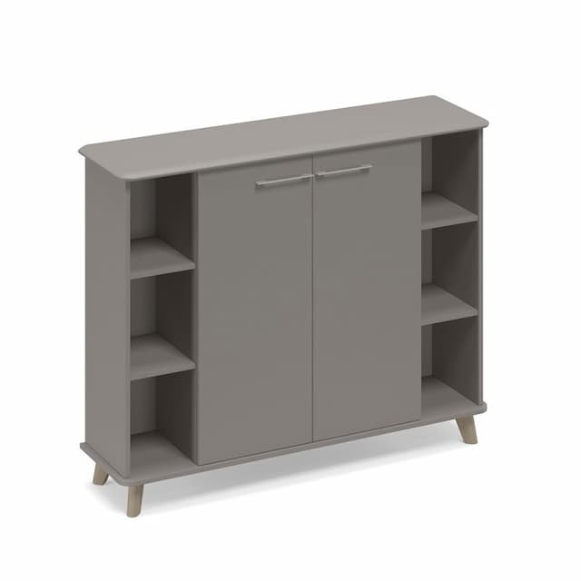 Шкаф средний полузакрытый греденция Юнитекс ТМ 342 МП/МП/МП мокко премиум