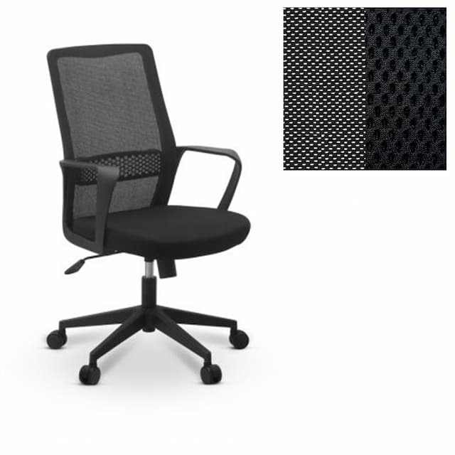 Офисное кресло для персонала Юнитекс Space сетка/ткань TW черная