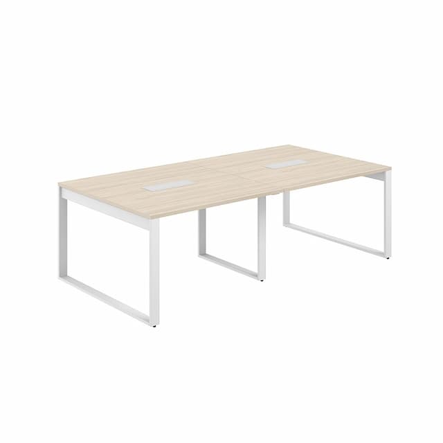 Стол для переговоров 2400х1238х750 Norden Allegro AG.2412.AR.72.WH