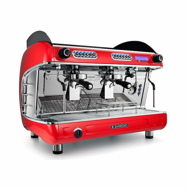 Кофемашина Sanremo Verona SED (автомат) 2 высокие гр. красная				