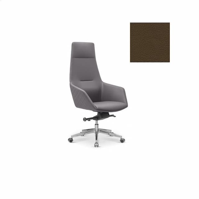 Кресло для руководителя Aurora Au/MX/CN1116 экокожа премиум / коричневая