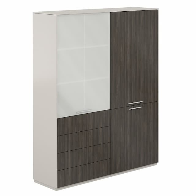 Шкаф высокий комбинированный Norden Атлас NZ-0301+NZ-0312.GS.BT