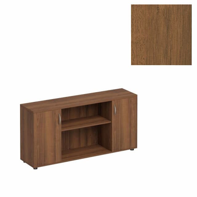Шкаф комбинированный низкий Юнитекс Комфорт К.528 ОФ (154x38x75) французский орех
