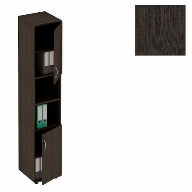 Шкаф для документов узкий Юнитекс Формула (41x45x219) ФР 384 ВТ венге темный