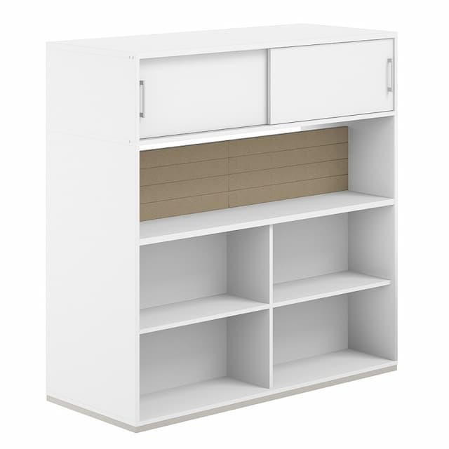 Стеллаж-комбо 1238 двухсторонний Norden Allegro AG.254.110.654.BG с антресолью и экраном тканевым низким