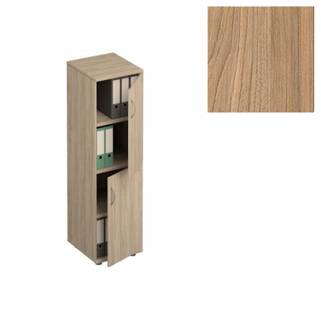 Шкаф для документов узкий Юнитекс Формула (41x45x148) ФР 368 ВЗ вяз светлый