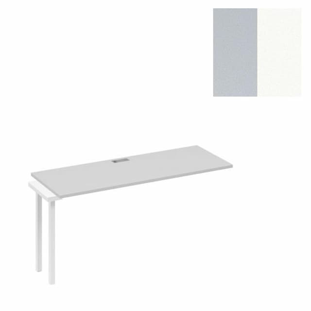 Секция стола рабочей станции Юнитекс А4 опоры DUE А4 Б2 005-1 СЕ (160x60x75) серый/металлокаркас белый