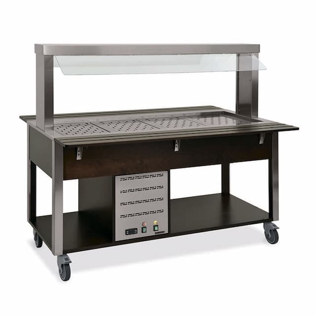 Стол Шведский тепловой (защитное стекло статичное) MetalCarrelli 6910.6-RAL (цвет по RAL)