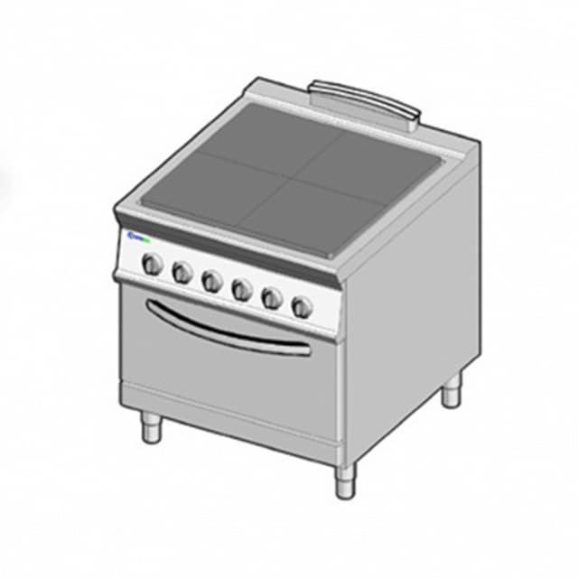 Плита со сплошной поверхностью TECNOINOX РFU8E9