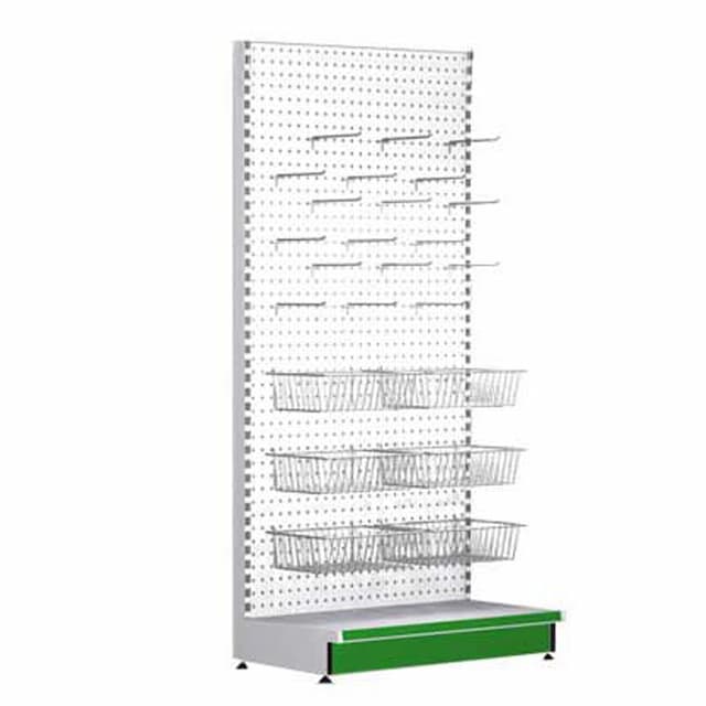 Стеллаж с перфорированной задней панелью Русь MAGMA СК125 без фриза, без навески