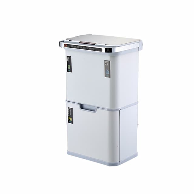 Ведро для раздельного сбора мусора сенсорное, 4 емкости, Foodatlas JAH-8888, 40л (9+9+11+11) (белый)