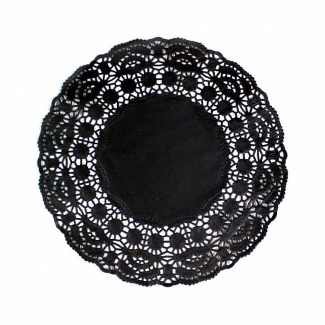 Салфетка ажурная черная d 11,5 см, 250 шт/уп, Garcia de PouИспания